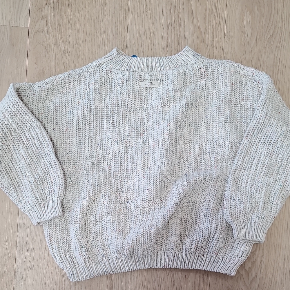 "Lovely Little" Cozy Cream Knit Sweater for Kids